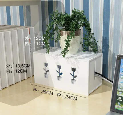 Plant Small Saim пластиковый провод коробка для хранения зарядное устройство Шнур питания Кабель скрытый ящик компьютерная линия отделочные коробки розетка буксировочная линия Органайзер A-124 - Цвет: Plant Small