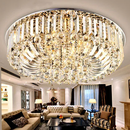 Светодиодный хрустальный потолочный светильник плафониер лампа Techo салонный для