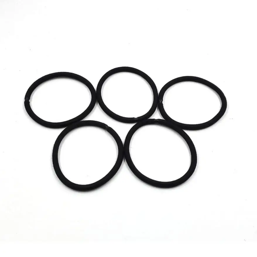 Тонкие резинки для волос ярких цветов 100 шт./лот 40 мм Черные девочек и женщин