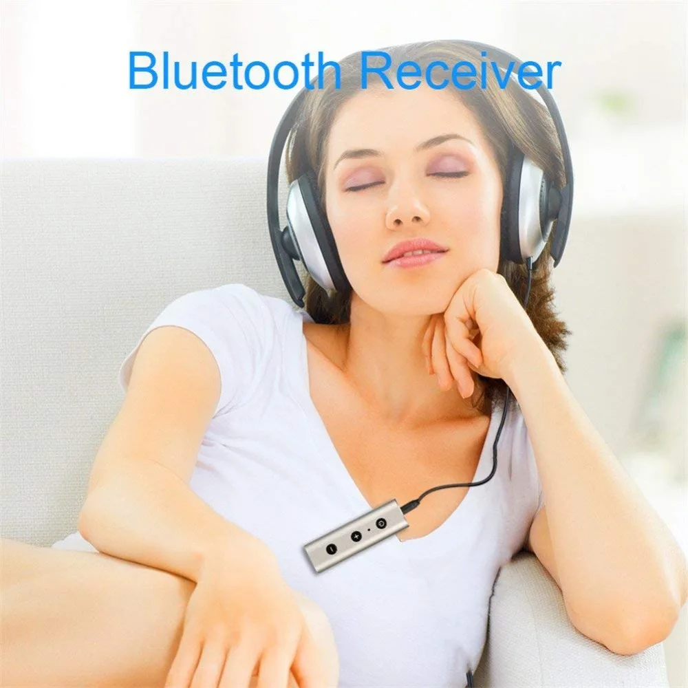 Konroy Bluetooth наушники приемник адаптер алюминиевый аудио беспроводной с микрофоном