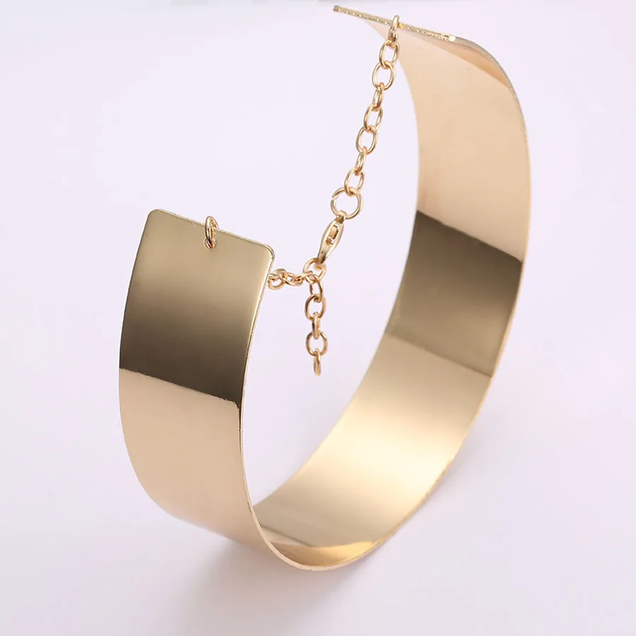 

2020 Fashion Jewelry Unique Gold Chain Round Metal Choker Necklaces For Women Steampunk Statement Collar Maxi Necklace