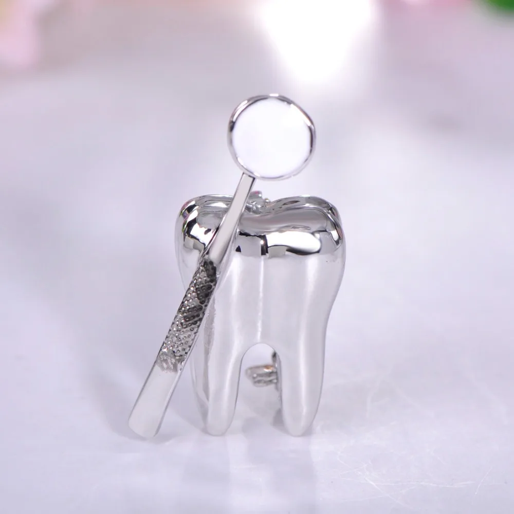 Женская эмалированная брошь Blucome золотистая с зеркальным Ротом ювелирное