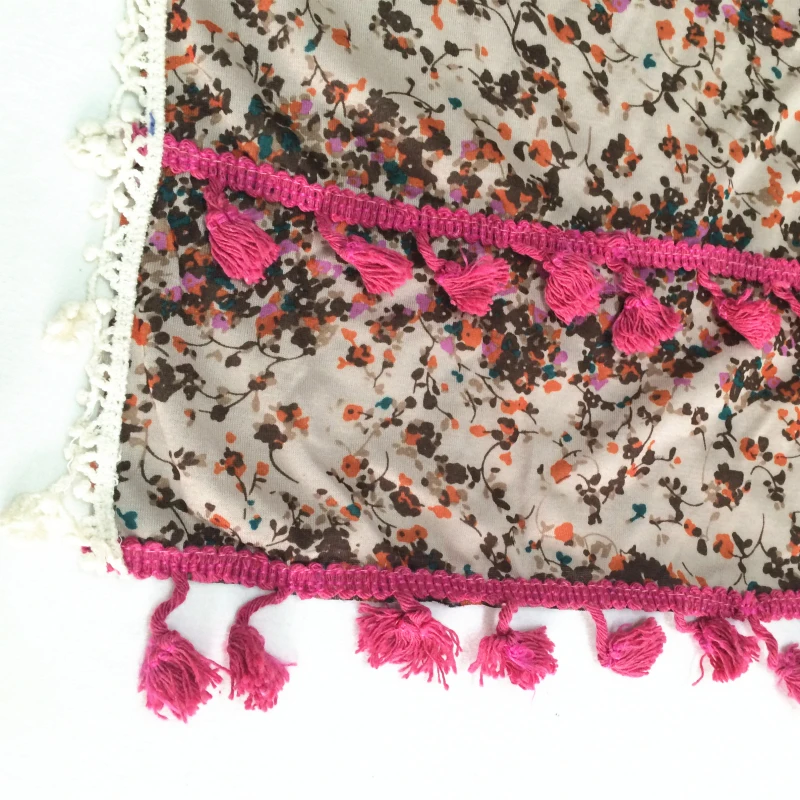 2019 женские банданы шарфы платки с кружевом и Echarpes Foulards Femme сшивание эластичный