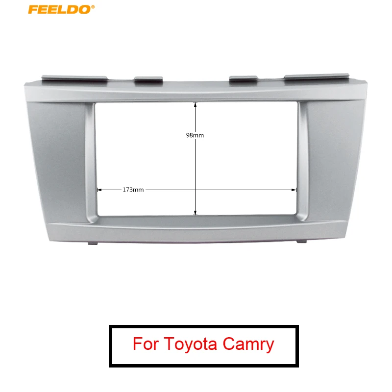 

FEELDO 1Pc Car Refitting DVD Radio Panel Dash Fascia Audio Frame Kit for Toyota Camry 2006-2011 2DIN #FD3261