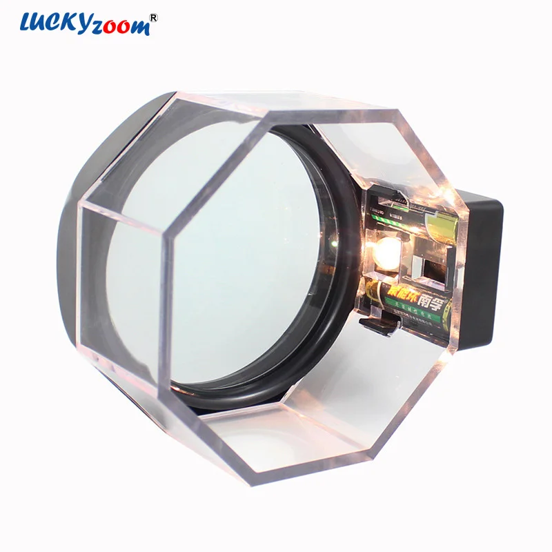 Luckyzoom Desktop Illuminated Magnifying Glass With Bulb Lamp 4X Cylinder Lens Magnifier For Read Repair Jewelry Loupe | Инструменты