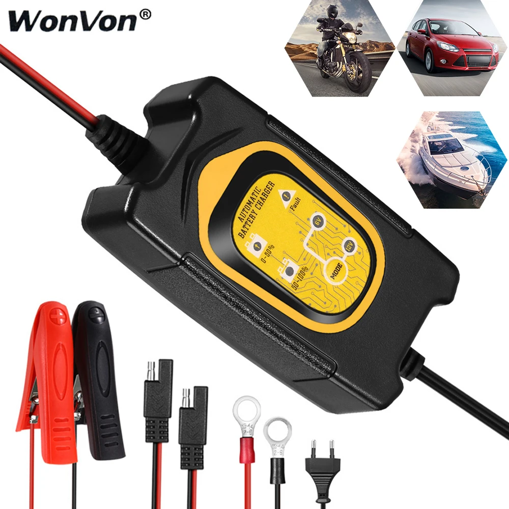 Полностью автоматическое автомобильное зарядное устройство 100 В до 240 12 6 в 1.5A