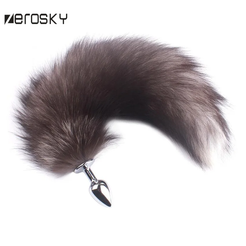 Metal Anal Plug Fox Tail Fun Back Court Stimulate Dog Sex Toys for Woman BDSM Zerosky | Красота и здоровье