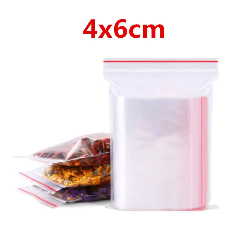 4x6 100 шт./упак. прозрачный небольшой замок типа молния Пластик мешки Ziplock застежка-молния ясно, ювелирное изделие, подарок мешок повторного использования сумки для хранения Чехол - Цвет: 4x6