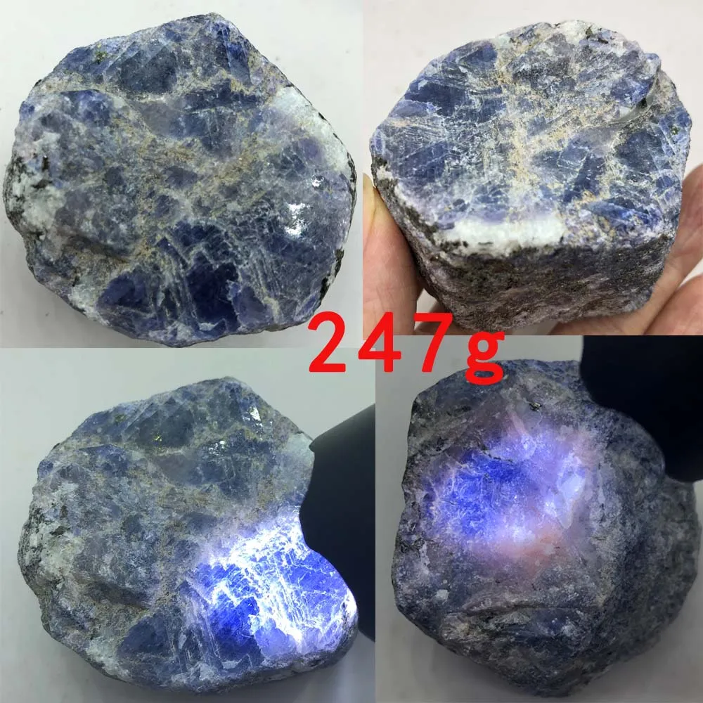 247g Натуральный сапфир, рубин, синий корунд, сырье, оригинальные камни, драгоценный камень, необработанный красный камень, минералы, образец для изготовления ювелирных изделий - Цвет: 247g