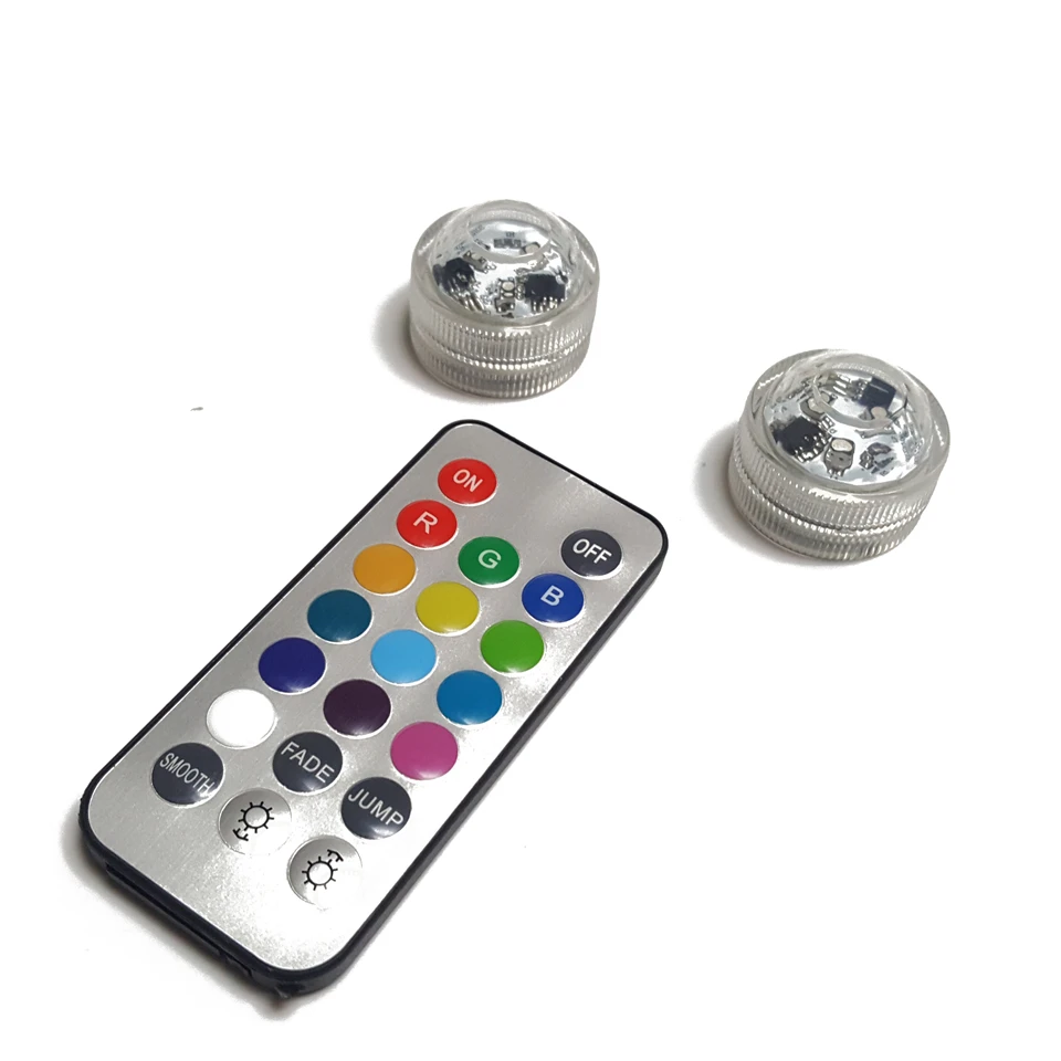 3 светодиода с дистанционным управлением RGB погружной светильник на батарейках