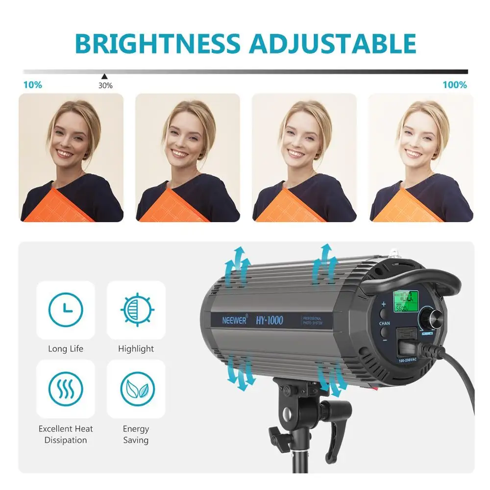 Neewer SL-60W LED Video Light White 5600K Version, 60W CRI 95+, TLCI 90+ with Remote Control and Reflector,Continuous Lighting