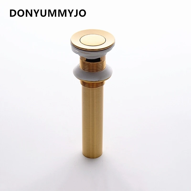

DONYUMMYJO 1pc Copper-plated Gold Plate Continental Sink Washbasin Glass Basin-water Pipe Fittings Bathroom Basin Drain