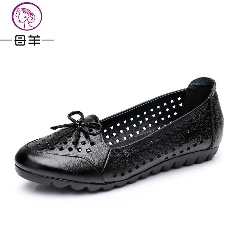 Для женщин сандалии женская обувь Обувь из натуральной кожи на плоской подошве