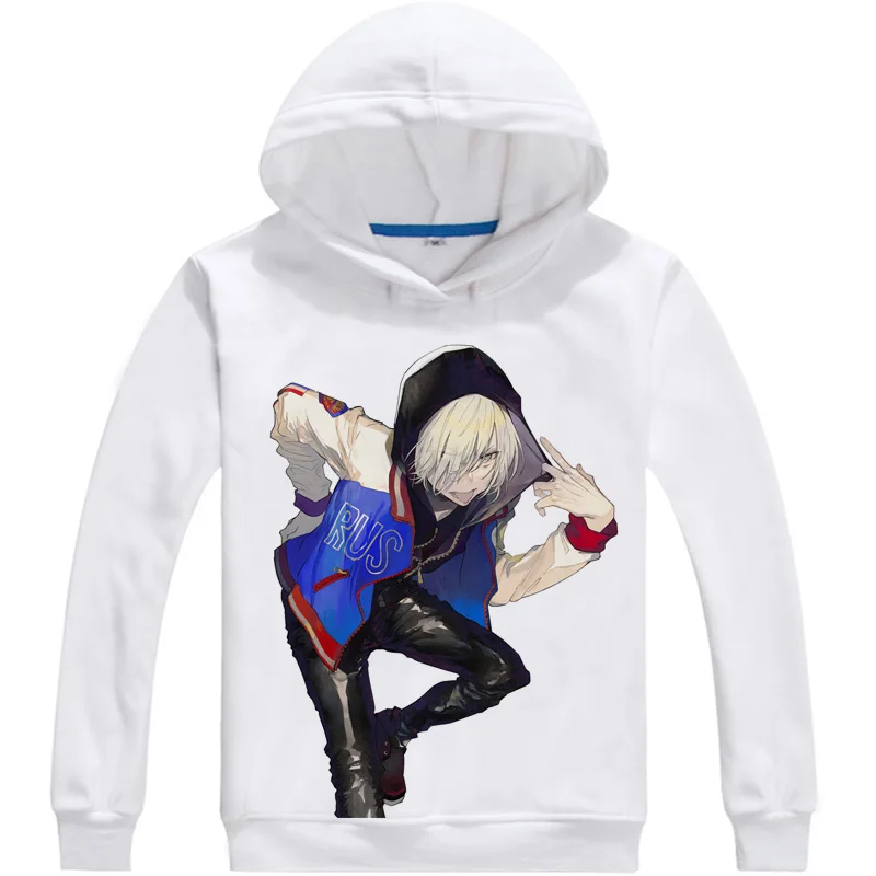 

YURI on ICE Victor Nikiforov Yuuri Katsuki Yuri Plisetsky Cotton Hoodies Cosplay Character Pattern Clothing