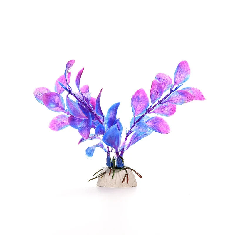 Artificial Fantastic Purple Vivid Plastic Aquarium Decorations Plants Fish Tank Grass Flower Ornament Decor Aquatic Accessories | Дом и сад