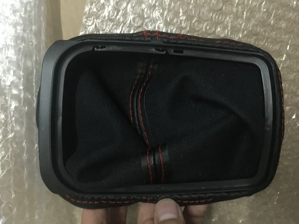 5 скоростей ручка переключения передач с чехлом GAITOR BOOT black Base Surround с красной линией для VW Golf 3 MK3 92-98/T4 91-04/Vento 92-98/