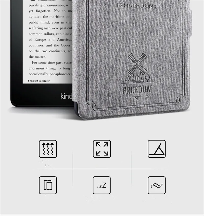 Магнитный чехол из искусственной кожи с принтом оленя для Amazon New Kindle 8-го поколения версия 6," Электронная книга мягкий чехол на заднюю панель+ пленка+ стилус