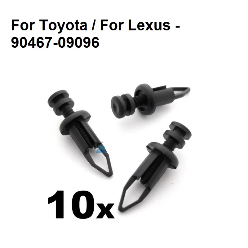 

10x 9mm Front & Rear Plastic Bumper Clips- Fits For Toyota MR2, Supra & Celica, OE#90467-09096