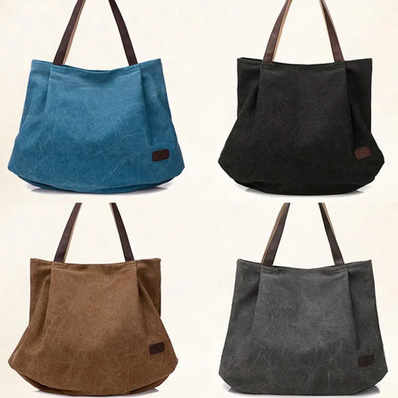 Повседневные женские холщовые сумки новинка 2019 Большая вместительная