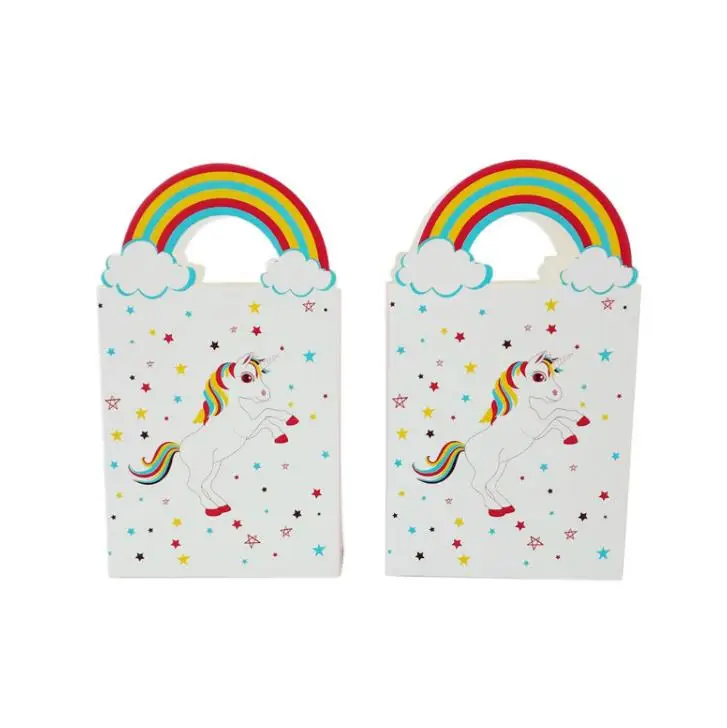 10 шт./компл. мультфильм крафт-бумага подарок с Unicorn мешки упаковка Подарочная