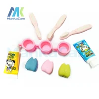 40 pcs special cute toothcuptoothbrushtoothpaste mini rubber eraser kid toy stationery school supplies dental clinic gift