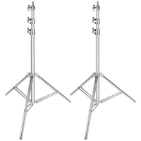 neewer stainless steel light stand silver 79 inches200 centimeters foldable and portable heavy duty stand for studio softbox