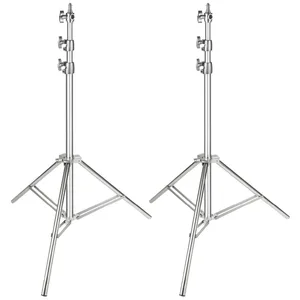 neewer stainless steel light stand silver 79 inches200 centimeters foldable and portable heavy duty stand for studio softbox free global shipping