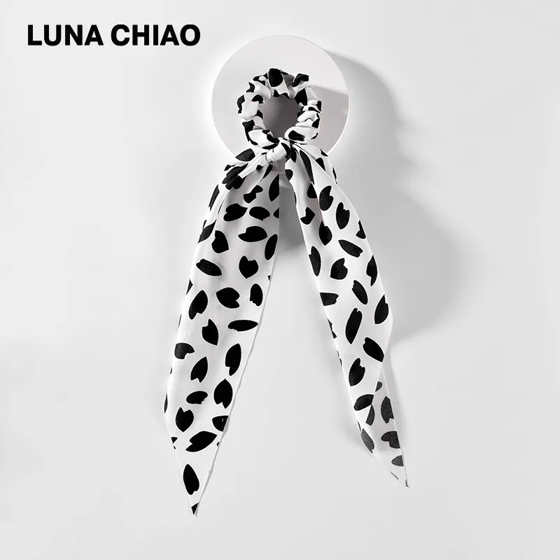 LUNA CHIAO, модные аксессуары для волос для женщин, змеиная кожа, Леопардовый принт, банданы, шарф, конский хвост, резинка для волос - Цвет: 25