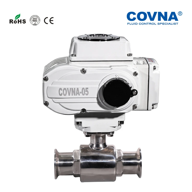 DN100 санитарный моторизованный 2 способа зажим шаровой клапан на Выкл Тип для