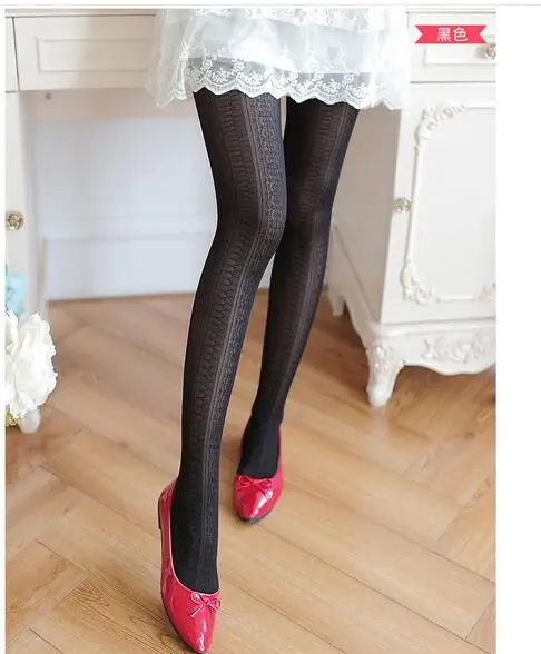 Колготки с вертикальными полосками 10 парт|pantyhose black|strip pantyhoselace tights |