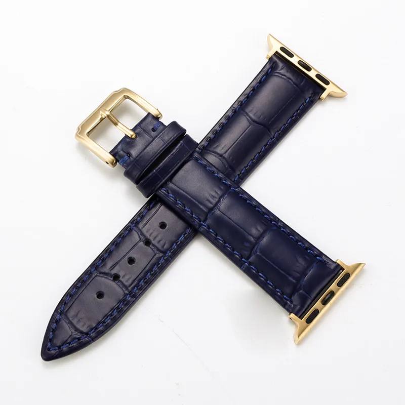 Pin-black--gold Ремешок для Apple Watch кожаный ремешок для iwatch Бабочка Пряжка браслет для Apple Watch 4 44 мм 38 мм 42 мм 40 мм ремешки - Цвет ремешка: Pin-black--gold