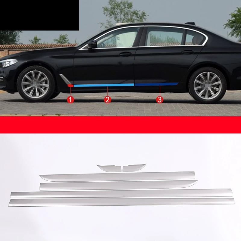 Для BMW 5 Series G30 528li 530li 2018 2019 Аксессуары хромированная abs дверная боковая линия