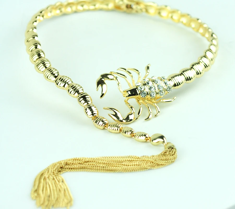 Американские ювелирные изделия сплав Скорпион кисточка ожерелье|tassel necklace|necklace