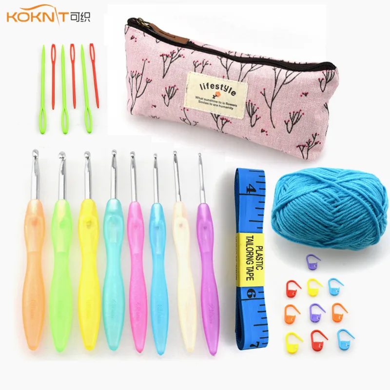 KOKNIT 26 шт./компл. крючки вязальные Вязание иглы эргономичные для вязания крючком