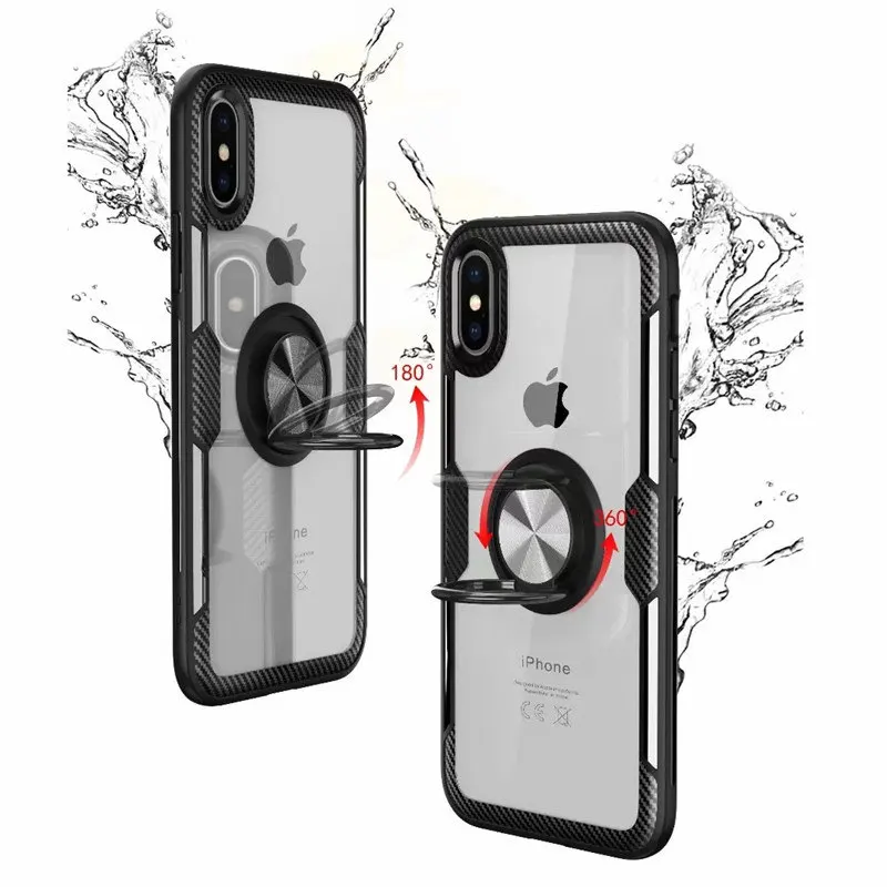 Роскошный защитный чехол с кольцом для iphone X XS Max XR магнитный автомобильный