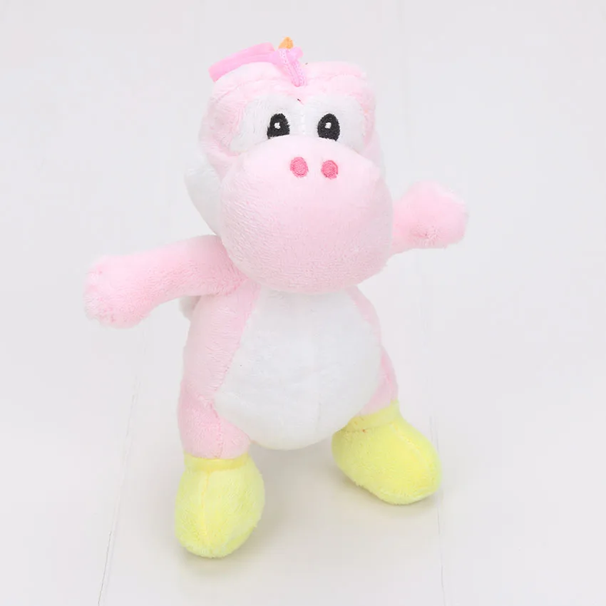 18cm pink yoshi Классические игровые персонажи Super Mario Bros, плюшевые куклы, 6-25 см, Супер Марио и Луиджи Йоши Марио, производитель, мягкая плюшевая кукла, игрушка - Цвет: 18cm pink yoshi