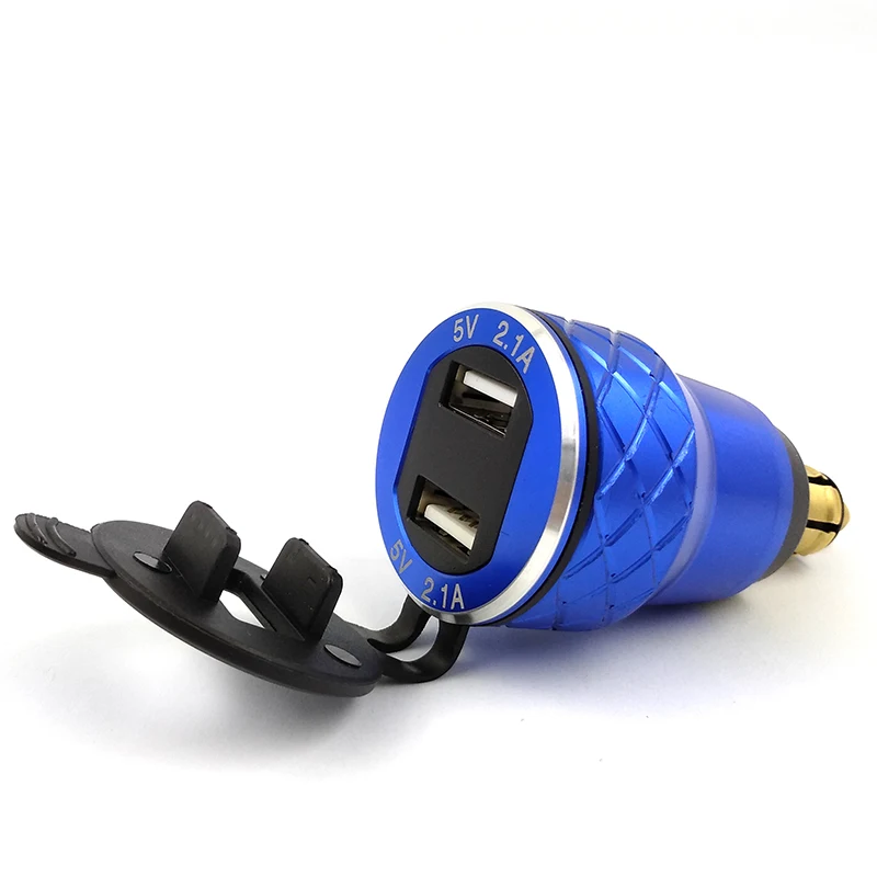 Алюминиевая розетка для прикуривателя с двумя USB-портами 4 2 А | Автомобили и