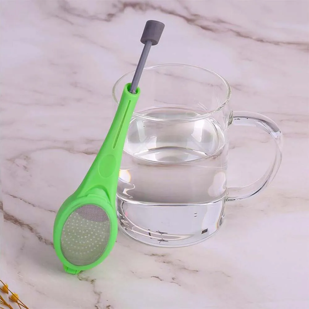 Пластиковый фильтр для заварки чая с длинной ручкой 1 шт. ложка повторного
