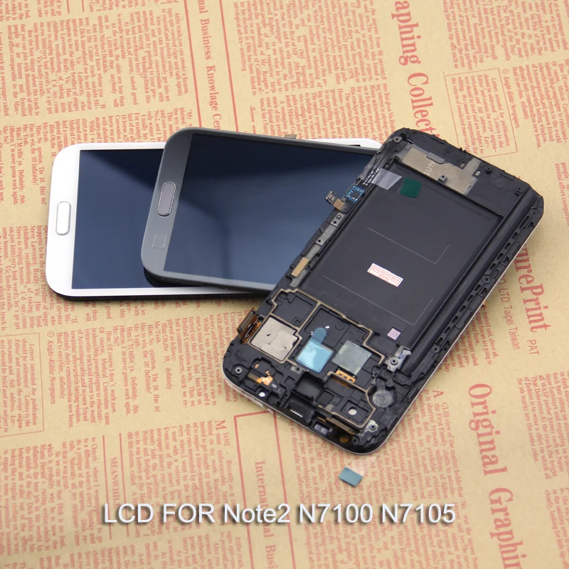 Супер AMOLED для Samsung Galaxy Note2 Note 2 N7100 N7105 ЖК дисплей сенсорный экран дигитайзер полная