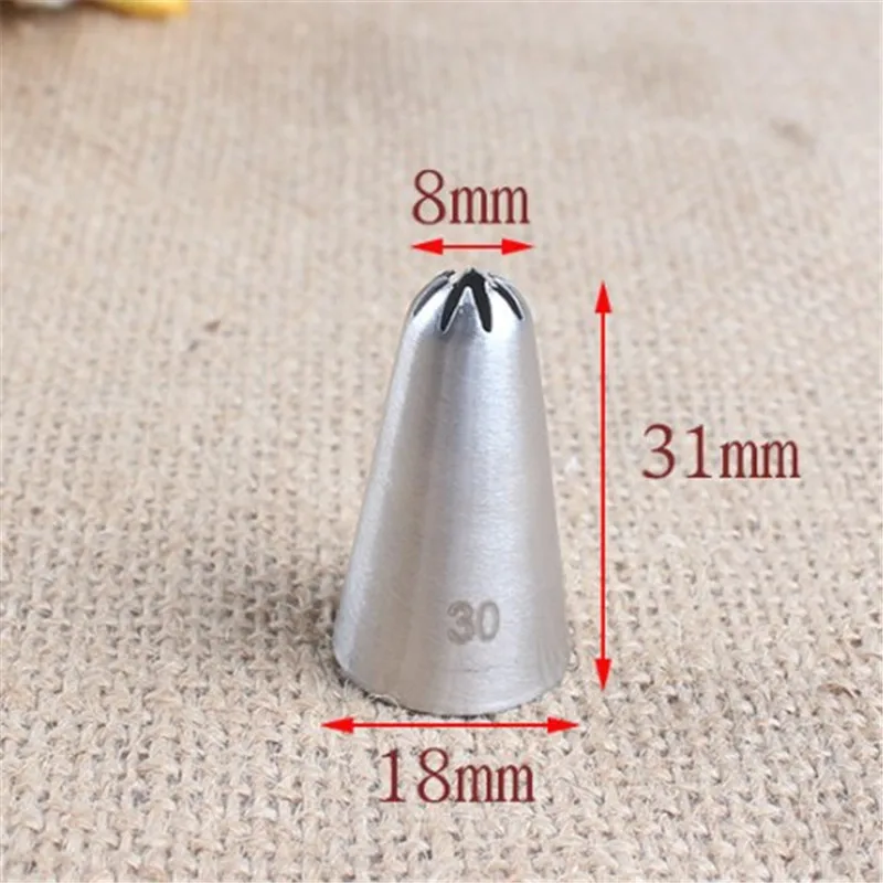 #30 насадка для обледенения крема наконечник из нержавеющей стали украшения торта