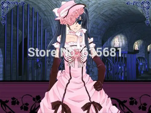 Женский костюм для костюмированной вечеринки Cos Black Butler Ciel Phantomhive розовое