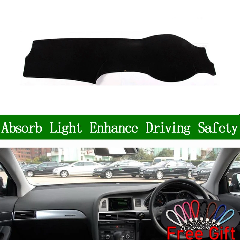 

For AUDI A6 A6L 2005 2006 2007-2011 Right Hand Drive Dashboard Cover Car Stickers Sun Shade Dash Mat Carpet Interior Accessories