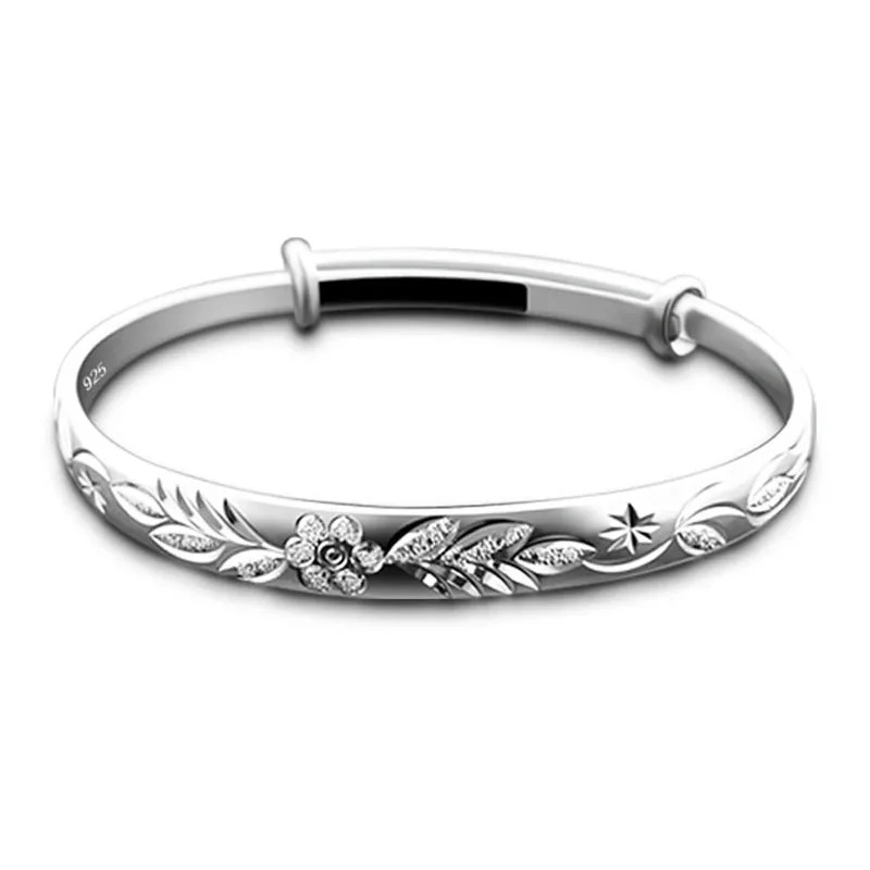 S925 стерлингового серебра браслет ювелирные украшения драгоценный камень