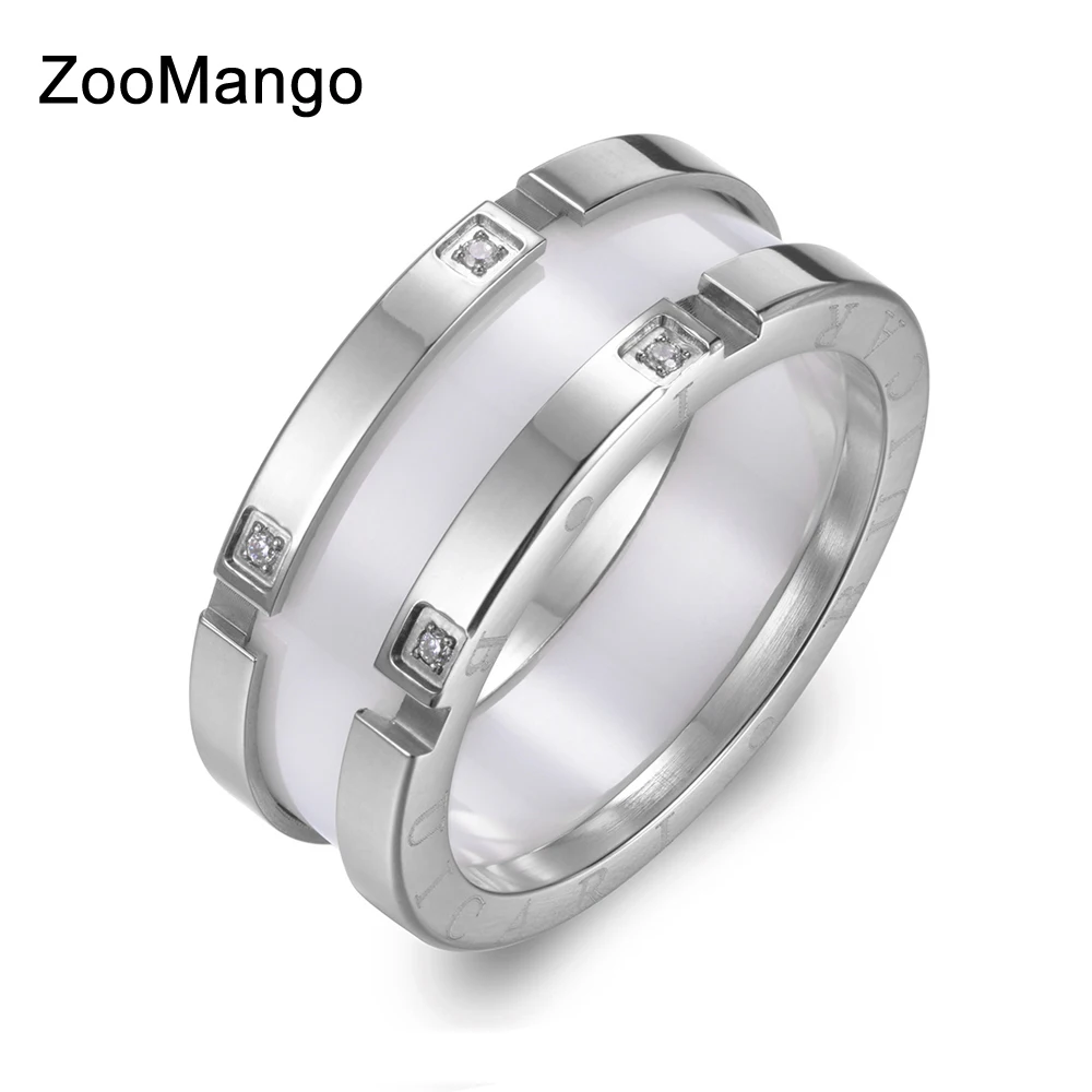 Оригинальный дизайн керамические кольца из нержавеющей стали ювелирные изделия