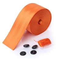 lunasbore car styling orange 3 point racing safety seat belt harness car webbing fabric harness for mercedes chevrolet peugeot