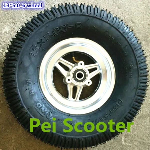 

Grassland tire 13x5.0-6 hub wheel for Mower and scooter without motor phub-13wh
