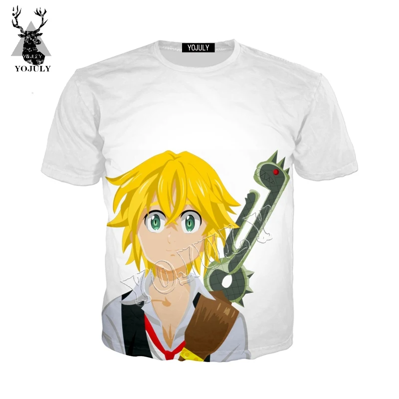 13 YOJULY The Seven Deadly Sins Meliodas аниме 3D Принт футболки летняя повседневная футболка унисекс Мужская/женская одежда с короткими рукавами Y30 - Цвет: 13