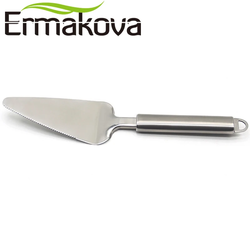 ERMAKOVA пицца пирога сервера Нержавеющая сталь зубчатая кромка торт