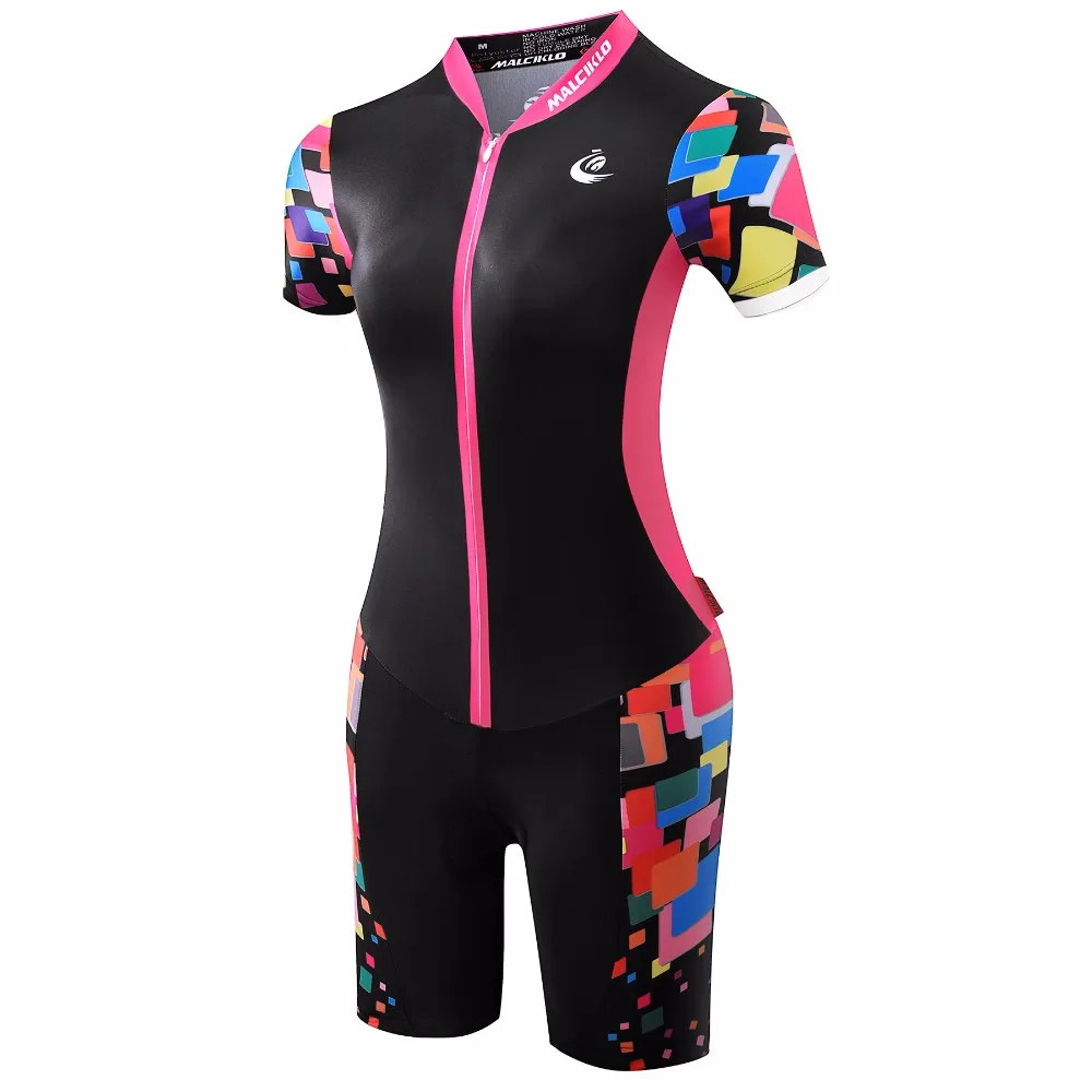 2018 Malciklo Pro командный триатлон костюм женский черный веломайка Skinsuit комбинезон