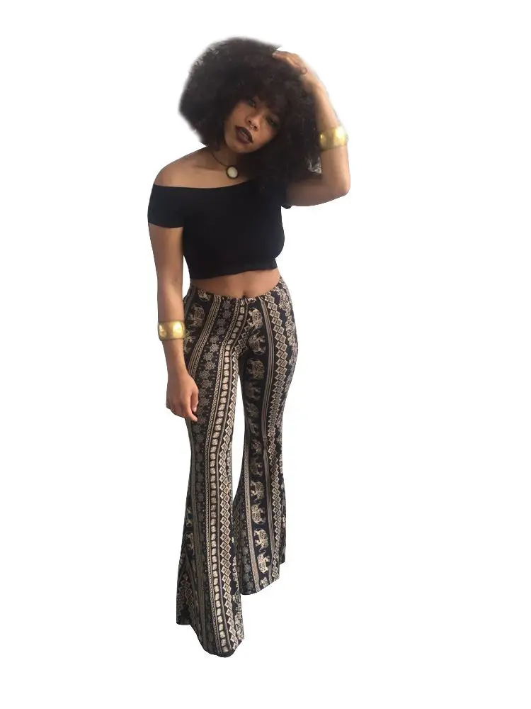 Лидер продаж 2020 года стильные женские брюки в стиле бохо с высокой талией